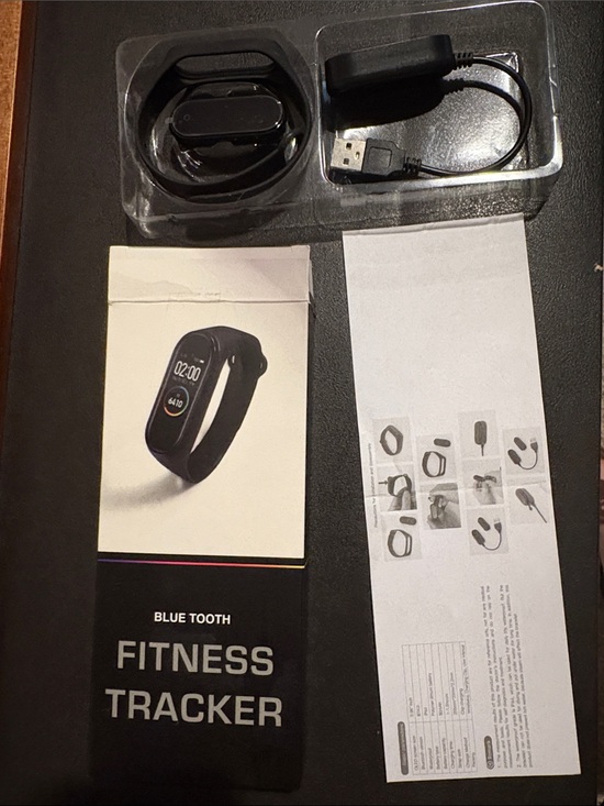 Jewelry - Black Fitness Tracker Smart Band with USB Charger